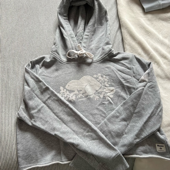 Gray crop sweater Roots - Picture 2 of 3